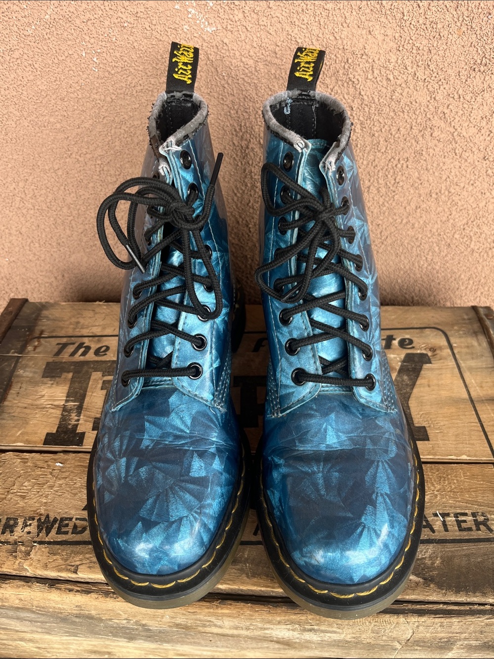 Dr Martens 1460 8 eyelets Jewel sapphire boots - Picture 6 of 10
